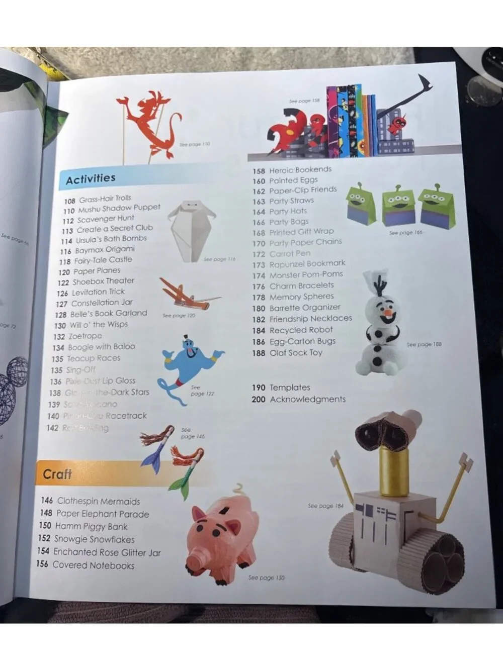 Disney Ideas Book Hardcover - Over 100 Disney Crafts Games & Activities - Picture 5 of 16